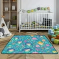 thumbnail image 3 of WOBOGO Cartoon Mermaids Blue Pattern Baby Playmats Extra Large Waterproof Rollable Activity Pads for Toddlers 50×50inch, 3 of 7