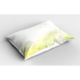 thumbnail image 2 of Ambesonne Abstract Pillow Sham 2 Pack, Bubbles Flowers, 26"x20", Pale Yellow Pale Grey, 2 of 3