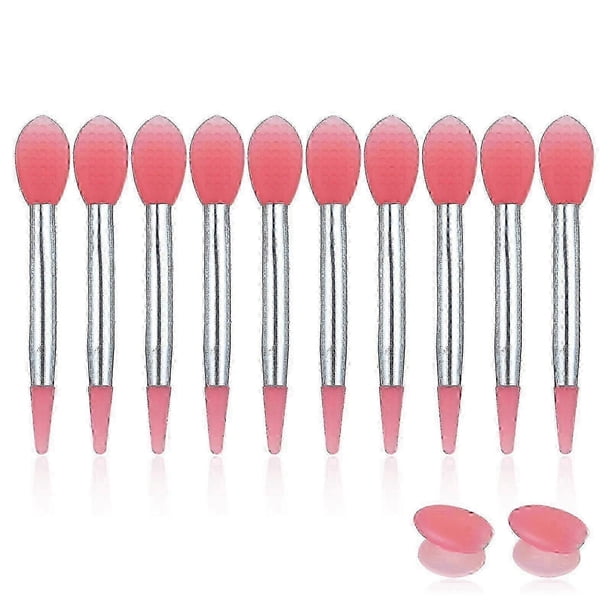 10pcs Silicone Lip Brush Set Small Makeup Brushes Lipstick Applicator Brushes With 2