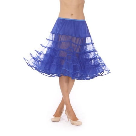 Net Crinoline - Womens Crinoline Petticoat Underskirt for 50s Poodle Skirt Costume or vintage dresses, by Malco Modes. Tulle tutu skirt, adult dance skirt. Plus size petticoat available Royal Blue