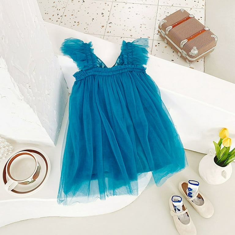 RIJOPUTY Birthday Dress Light Blue Dress for Girls Girls' Casual Dresses  Pijamas Nias Baby Summer Clothes 12 Month Girl Clothes Baby Clothes for  3-6 Months Baby Girl 6-9 Months Spring Toddler - Walmart.com