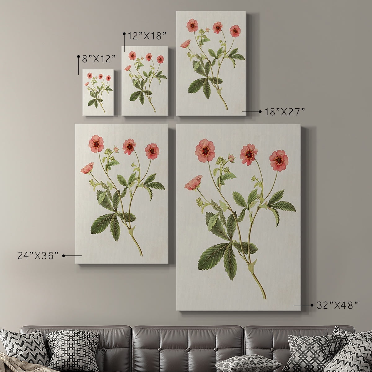 Flowers of the Seasons VIII Premium Gallery Wrapped Canvas - Ready to Hang