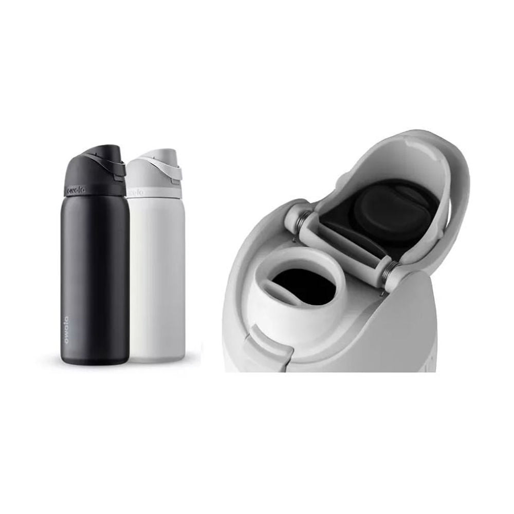 Owala 24-oz. Stainless Steel Water Bottle Combo Pack ( Grey & White ) NIB