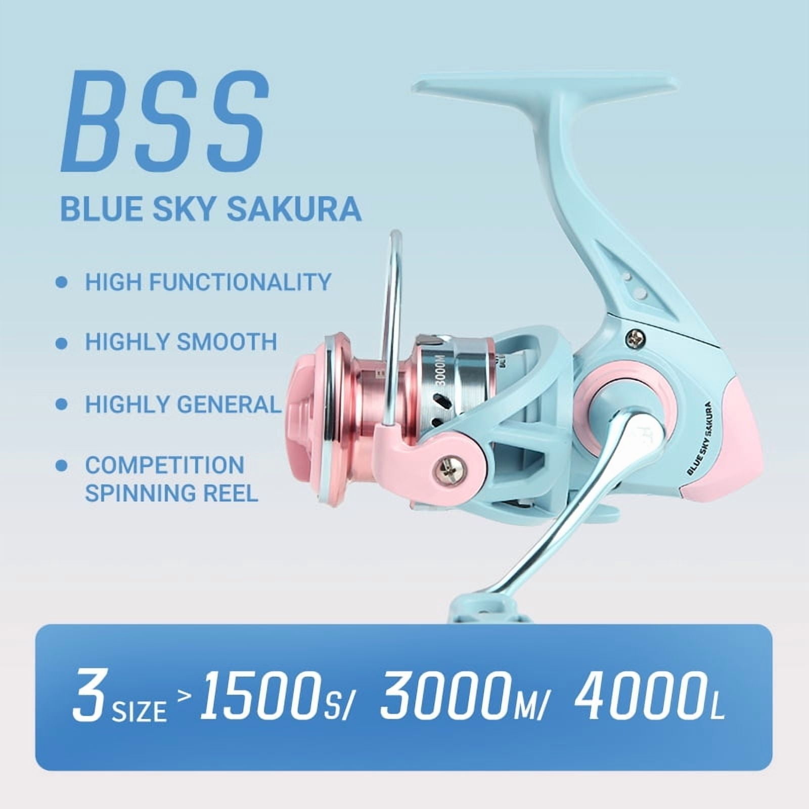 HAUT TON 1500-4000 Spinning Fishing Reel 5.2:1 GearRatio Max Drag 8kg Smooth And Sensitive For Long Distance Casting