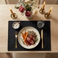 thumbnail image 5 of Sm:)e Black Placemats 12 x 18 Inch Set of 4, Seasonal Washable Kitchen Dining Table Decoration for Home Party,240g（0.53lb）, 5 of 7