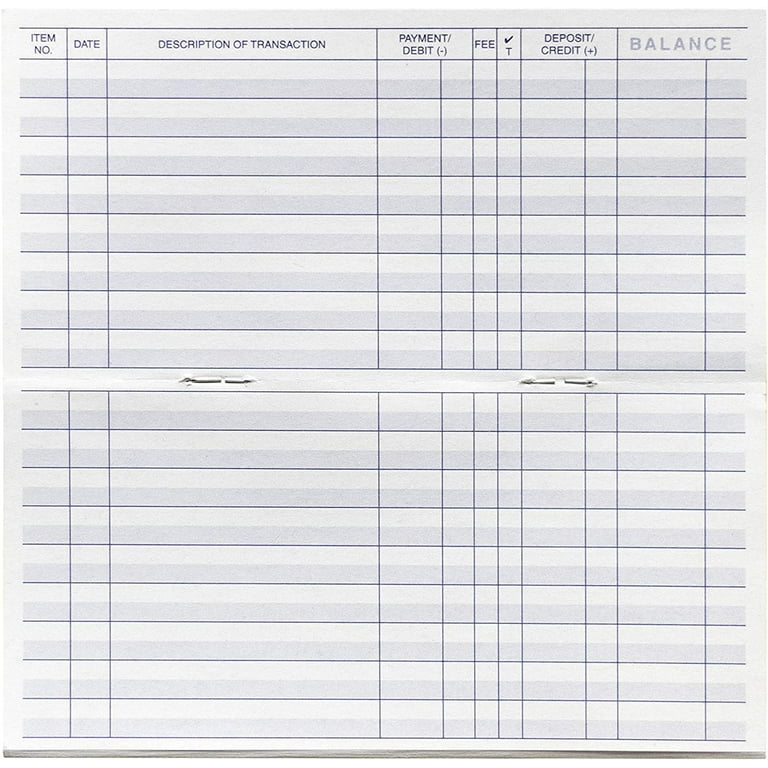 Personal Checkbook Registers, Bank Transactions Log, 2023-2025, Pack of 10 - Walmart.com for Free Printable Checkbook Register Pdf