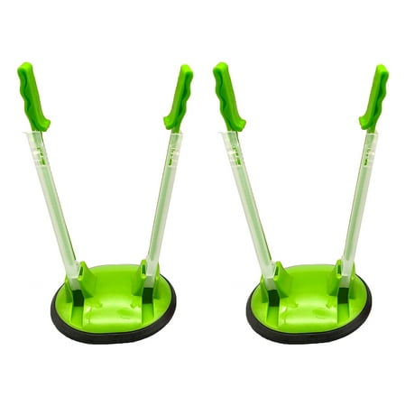 

4Pcs Food Storage Prep Bag Rack Holder Adjustable Plastic Hands-free Stand Kitchen Gadgets Kit Clamp Accessories Green