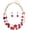 red, variant on Women's Beaded 2 Layer Strand Statement Necklace with Earrings Collar Jewelry Set (N0003-Teal Mix)