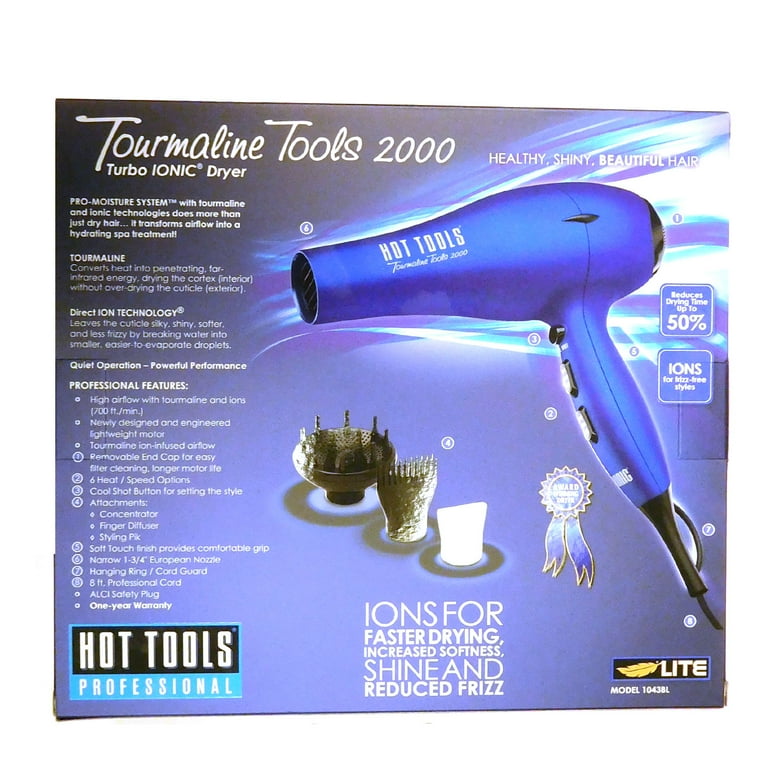 Hot Tools Tourmaline Tools 2000 Turbo Ionic Dryer Blue