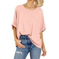 thumbnail image 4 of UVN Oversized T Shirt for Women Summer Casual Short Sleeve Tee Ladies Loose Crewneck Tops, 4 of 8