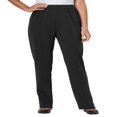 thumbnail image 1 of CHOK Women‘s Plus Size Elastic-Waist Soft Knit Pant - 24 W  Navy, 1 of 6