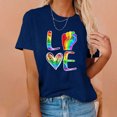 thumbnail image 6 of OAVQHLG3B Womens Summer Tops Casual Casual Colourful Print Pullover Short Sleeve T-Shirt Tops Shirt, 6 of 8