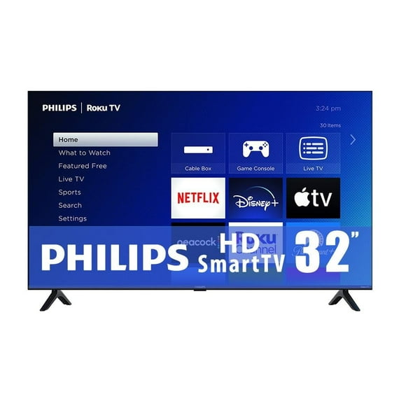 TV Phillips 32 Pulgadas HD Roku LED 32PFL6654/F8