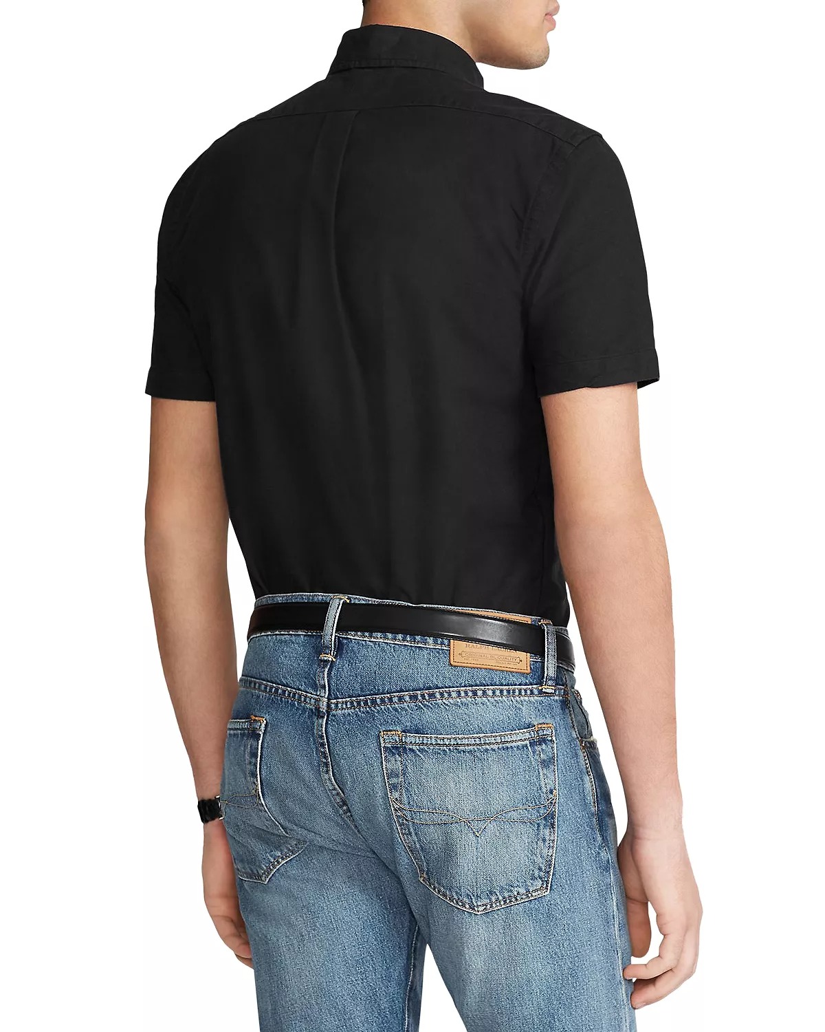 Polo Ralph Lauren BLACK Classic Fit Short Sleeve Oxford Shirt, US