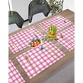 thumbnail image 3 of Easter Placemats Set of 4, Pink Check Plaid Placemat for Dining Table Decorations, Buffalo Farmhouse Style Pattern Place Mats, Spring Table Mats for Kitchen Dinner Seasonal Holiday Party Decor, 3 of 6