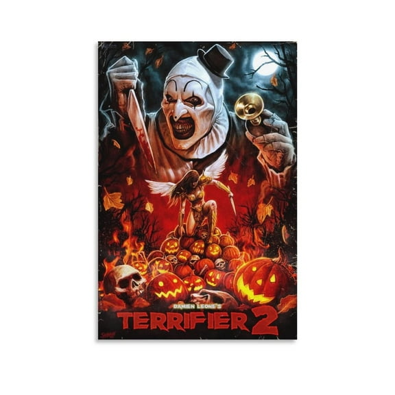 Movie Clownn Horrors of Hallowweenn Terrifieerr 2 Canvas Poster Prints Wall Art Picture Prints Modern Family Wall Art