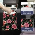 thumbnail image 5 of Rose Floral Print Car Trash Bag Hanging Garbage Bag with Snap Buttons Car-Back Seat Trash Storage Portable Dustbin for Car Interior Accessories Travel Camping, 5 of 8