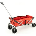 thumbnail image 3 of Creative Outdoor Foldable Wagon with Canopy and All Terrain Wheels, 150lbs Weight Capacity, Earth Red, 3 of 5