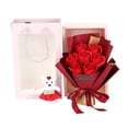 thumbnail image 1 of Valentine's Day Rose Bouquet with Bear Gifts Eternal Rose in Box, 1 of 2