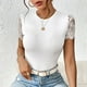 thumbnail image 4 of Body Sexy De Manga Corta Para Mujer, Leotardo Con Cuello Redondo De Encaje, Mono, Monos Con Tanga, Tops Con Cinturón De Costura, 4 of 6