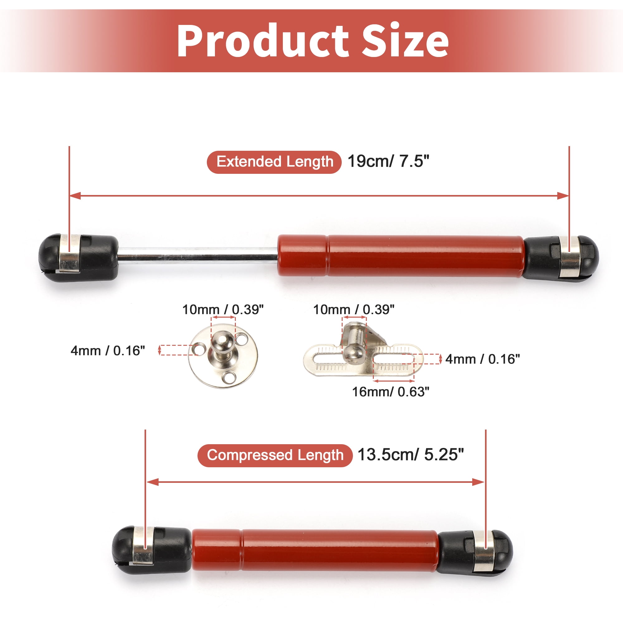 Unique Bargains 2 Pcs Lift Support Gas Strut for Car SUV RV Truck 5.25inch/135mm 35lb/160N
