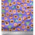 thumbnail image 1 of Soimoi Rayon Fabric Bird & Anemone Floral Print Fabric by Yard 42 Inch Wide, 1 of 3
