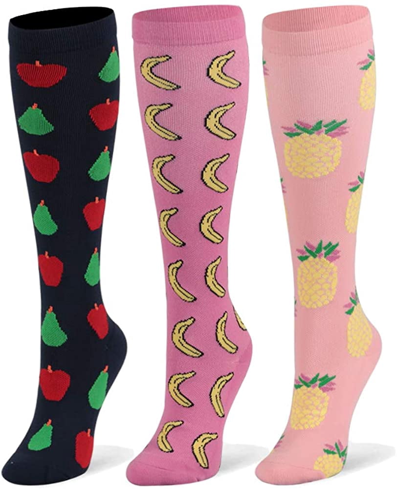 Chaussettes de Compression pour Femmes et Hommes Circulation - 20-30mmHg 3 Paires de Bas de Compression pour Infirmière, Grossesse