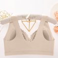 thumbnail image 3 of MEICHEN Wireless Daisy Bras for Middle and Elderly Women Fashion Solid Plus Size Front Closure Underwear Seamless Bralettes, 3 of 3