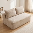 thumbnail image 4 of Leumius 57.5" Small Loveseat Sofa Couches for Small Spaces,Memory Foam Corduroy Cloud Couch,Compressed Boneless 2 Seater Couch for Living Room,Apartment,Camel, 4 of 8