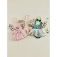 thumbnail image 3 of BemeyourBBs Baby Girls First Birthday Outfit 1st Birthday Party Dress Newborn Fairy Tulle Tutu Romper Dress Fly Sleeve Floral Embroidery Bodysuit Princess Party Cake Smash Dresses Headband, 3 of 9