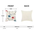 thumbnail image 5 of 4th of July Pillow Covers 16x16 Inch 2 Pcs, Spring Watercolor Red Blue Flower Decorative Throw Pillows,Plant Floral Leaf Summer Seasonal Outdoor Decor Pillowcase Cushion Cover for Couch Sofa, 5 of 6