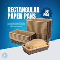 thumbnail image 5 of Angel's Peel Lounge Disposable Paper Bread Loaf Pans for Baking – Microwave Oven & Freezer Safe Rectangular Baking Pans for Baking Bread, Small Meatloaf, Cake and Sweets, 7” x 3” x 2”(Pack of 30 PCS), 5 of 5