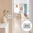 thumbnail image 7 of Yayeee Toggle Light Switch Wall Plate 2-Gang 4.56"x4.48" Decorative Outlet Cover, White Cat, 7 of 7