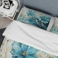 thumbnail image 4 of Designart "Teal Gold Fractal Mystic Mirage II" Modern Bedding Covert Set - Fractals Teal Abstract Bed Set With 2 Shams, 4 of 6