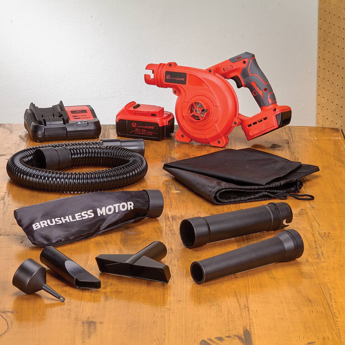 Cordless Leaf Blower Vacuum, Battery and Charger Set By LivingSURE