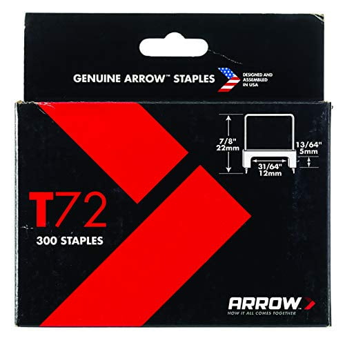 Arrow Fastener 721168 Agrafe Isolée de 13/64 Pouces de Large et 31/64 Pouces de Haut, Pack de 300