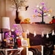 thumbnail image 5 of Árbol De Halloween Negro Mesa De Halloween Iluminada Con Temporizador Luces De Calabaza Y Murciélago Funciona Con Usb/Pilas Decoraciones De Halloween Para Interiores Para Fiestas En Casa Mantel, 5 of 8