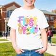 thumbnail image 2 of SGMVNU Kids First Grade T Shirts for Girls Back to School Graphic Tees Short Sleeve Soft Summer Casual Tops, Size 9-10 Years, White, 2 of 7