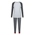 thumbnail image 3 of LIZUOJUN Women's Pajama Sets Long Sleeve Pants Sleepwear 2 Piece Lounge Set Soft Comfortable Breathable Pjs Loungewear Striped Christmas Print Pajama Holiday Sleepwear - 2XL, 3 of 7