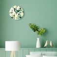 thumbnail image 4 of 12 Inch Wall Clock Battery Operated Silent Clock Decorative for Office, Kitchen, Outdoor, Living Room，Bird Feather Butterfly Drawing, 4 of 5