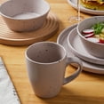 thumbnail image 4 of Stone Lain Jade Stoneware 16 Piece Dinnerware, Dish Set with Service for 4, Taupe, 4 of 6