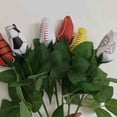 thumbnail image 6 of Seyotauo Baseball Leather Rose Bouquet, Sports Enthusiast Gift for Men, Floral Arrangement with Vase, Unique Home Decor for Wedding, Anniversary, Father's Day, Graduation Party, 6 of 8