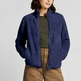 thumbnail image 2 of GigrtiJin Women Fleece Lined Full Zip Jacket Coat Fall Winter Thermal Long Sleeve Warm Soft Solid Outerwear with Pockets, 2 of 4