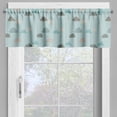 thumbnail image 2 of Ambesonne Blue Sky Valance Pack of 2, Polka Dots Stripes Rain, 42"X12", Seafoam Multicolor, 2 of 5