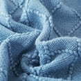 thumbnail image 5 of Navy Throw Blanket Textured Solid Soft Sofa Couch Decorative Knitted Blanket, 60" x 80" Navy, 5 of 5
