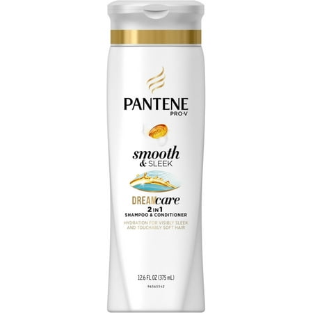 2 Pack - Pantene Pro-V Medium-Thick Hair Solutions Frizzy to Smooth 2 in 1 Shampoo & Conditioner 12.60