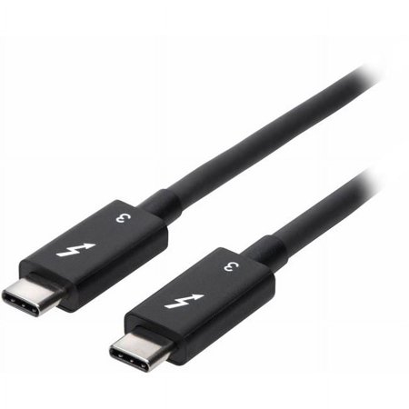 UPC: 0085896323006 | Kensington K32300WW 2.3 in. 40Gbps-100W PD-Certified USB-C Compact Thunderbolt 3 Cable  Black
