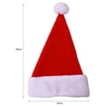 thumbnail image 4 of leyfeng Gorro de Navidad, gorro de Papá Noel, gorro de decoración de vacaciones de Navidad para adultos, gorro de Navidad de terciopelo unisex extra, 4 of 6