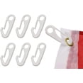 thumbnail image 1 of Mini patinador de nailon blanco para mástil de bandera, gancho de seguridad resistente para sujetar ojales de bandera a la cuerda (10) Sincero Hogar, 1 of 6