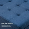 thumbnail image 3 of GVN Storage Ottoman Bench, Ottoman Bench,Round Storage Ottoman Bench, Button Tufted Ottoman with Flip Top, Blue, 3 of 10